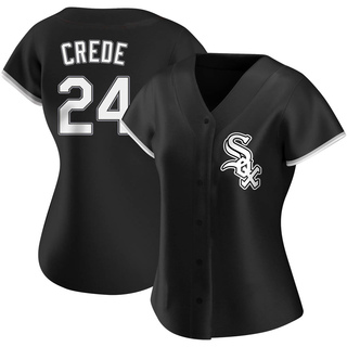 Authentic Joe Crede Women's Chicago White Sox Alternate Jersey - Black