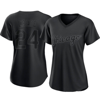 Replica Joe Crede Women's Chicago White Sox Pitch Fashion Jersey - Black